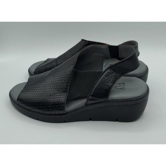 Fly London Women's Black Corners Sandal Peep Toe Size 36 US 5.5 - 6 - Picture 6 of 14